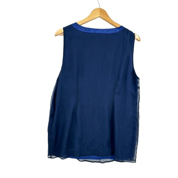 Lane Bryant Top Shirt Blouse Womens size 16 Sequins Layered Cocktail Side Zip - Picture 9 of 9